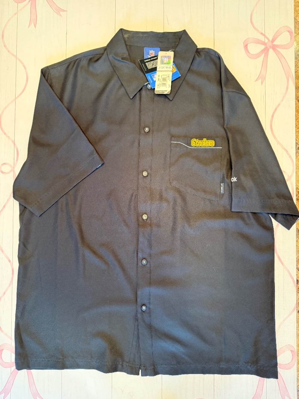 NWT Y2K-era Reebok NFL On-Field Steelers Sideline Coaches Shirt Size XL